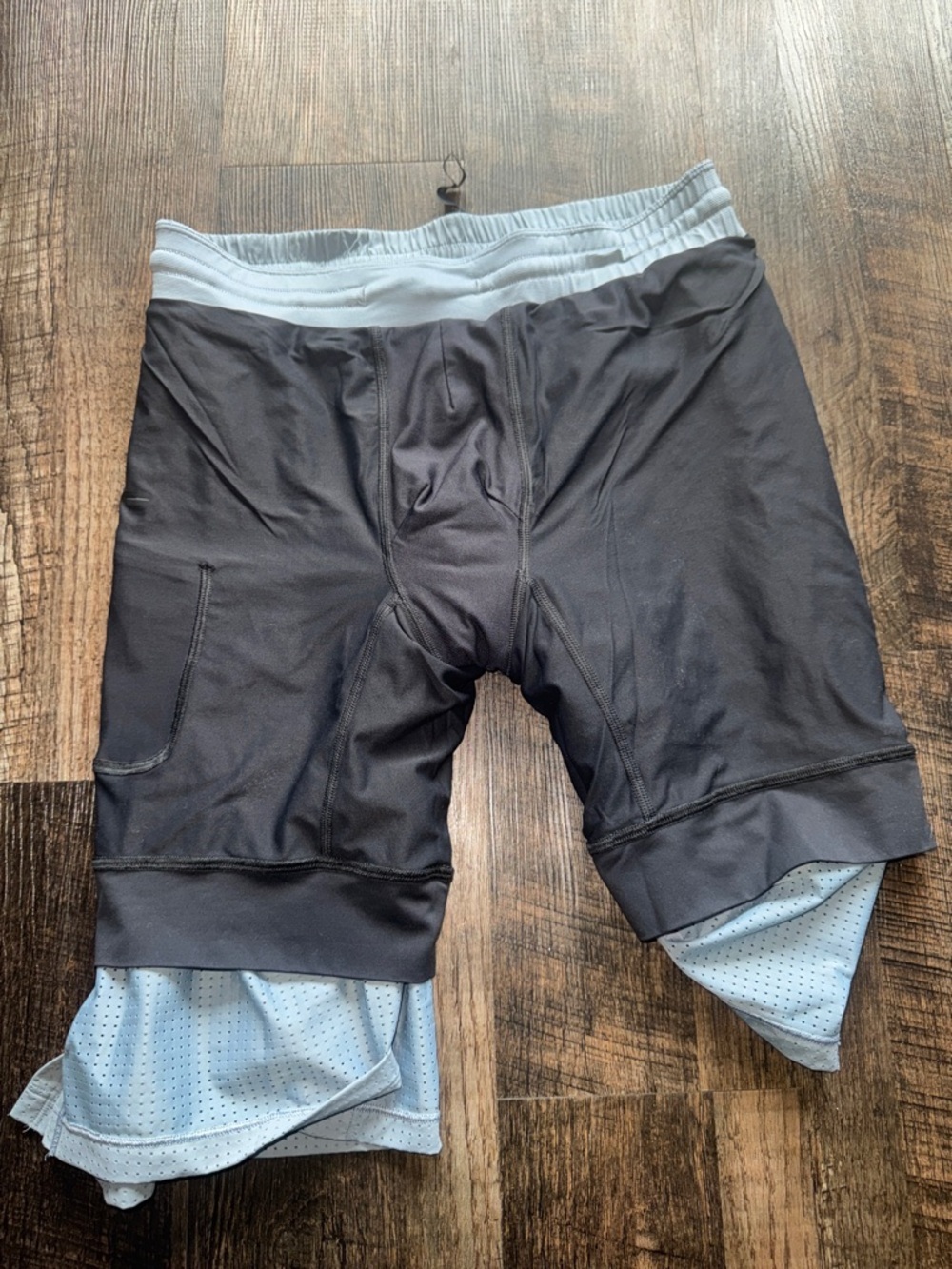 Lululemon Mens Size M Blue Step Back Shorts Lined Pockets Activewear Training - Picture 8 of 11
